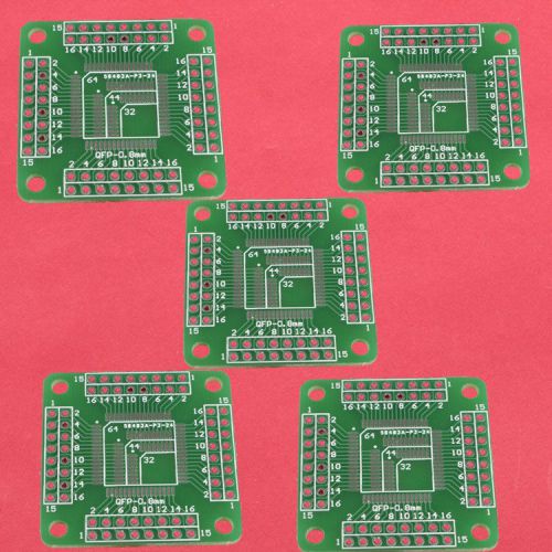 5pcs qfp32/44/64 to dip pinboard smd adapter to dip 0.8mm pin pitch for sale