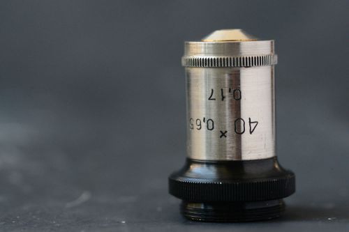 USSR LOMO Microscope Lens Objective 40x  0,65   0,17