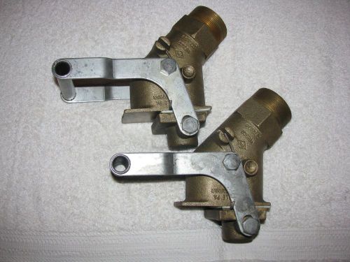 (2) Wesco 272034 Gate Valve Brass Body 2&#039;&#039; Inlet