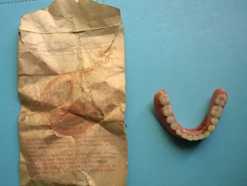 Dental False partial bottom dentures teeth Lucitone fake Halloween custume lab