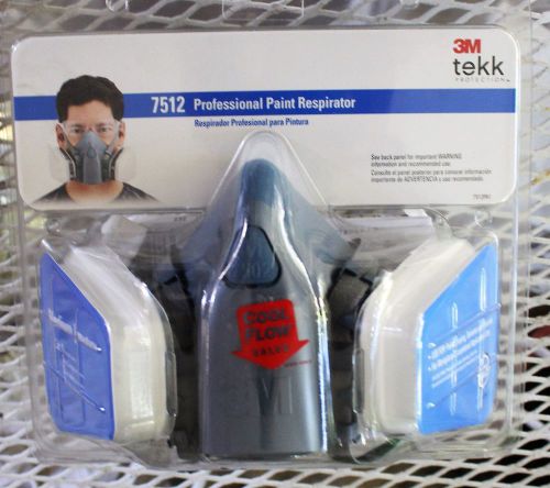 New 3M 7512PA1 Professional Paint, Harmful Fumes Respirator tekk MED USA MADE