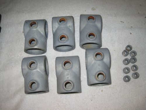 (6) Kee Klamp Part 10-7 - Single Socket Tee, 1-3/4&#034; I.D. MADE IN ENGLAND