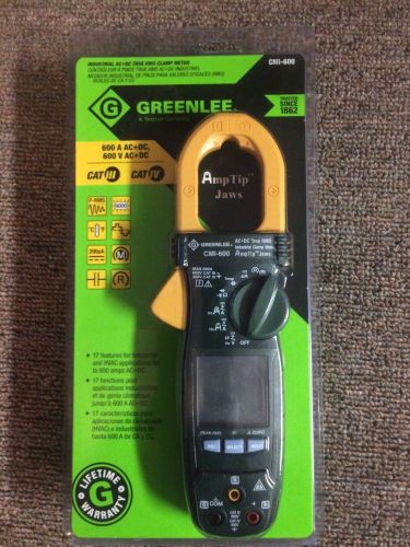 GREENLEE CM-600 600 AMP AC TRUE RMS CLAMP METER - NEW