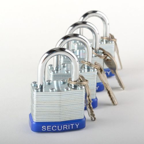 16 Pc ATE Tools 40 MM Laminated Padlock Keyed Short Shank Padlock 4 4 Pc Sets