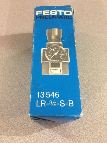 NEW IN BOX FESTO PNEUMATIC PRESSURE REGULATOR LR-3/8-S-B