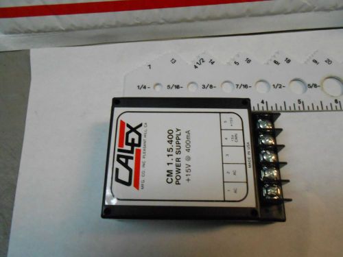 Calex cm 1.15.400  power supply 15v 400ma  new old stock for sale