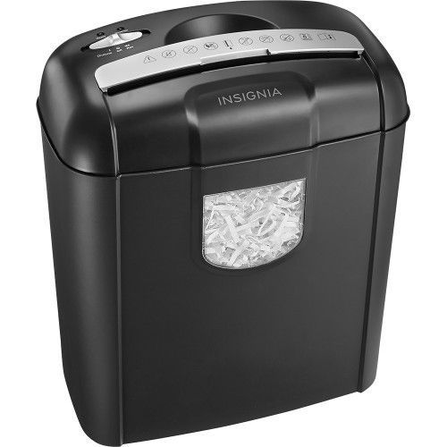 Insignia - 6-Sheet Crosscut Shredder - Black Open box FREE SHIPPING