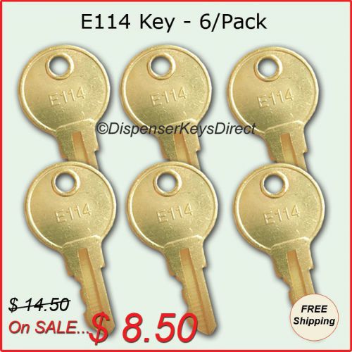 E114 dispenser key for paper towel, toilet tissue dispensers - (6/pk.) for sale