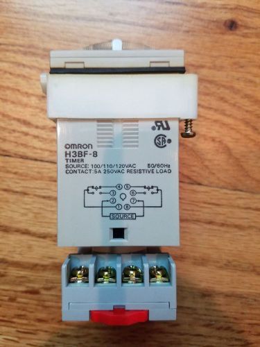 Omron Timer H3BF-N8 100/110/120VAC with socket Dayton 5X852M