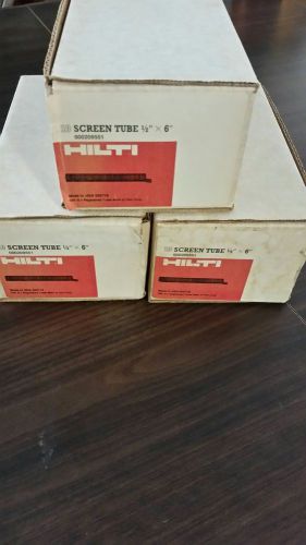 HILTI SCREEN TUBES 000209551 - 1/2&#034;x6&#034; - 10 EACH- 30 Total- All 3 boxes