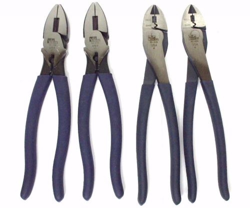 4 New Ideal Wireman Linesman 30-429 &amp; 30-430 Wire Multi-Crimp Cut Splice Tool