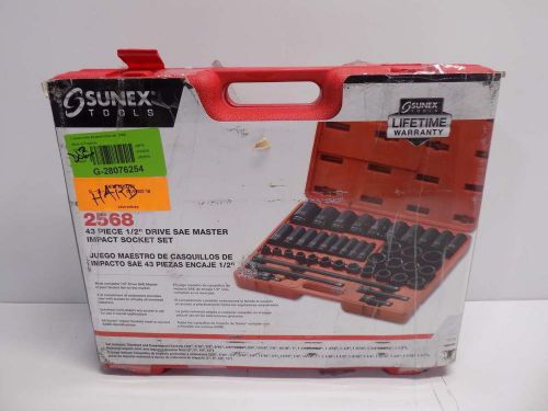 Sunex 2568 1/2-inch drive sae master impact socket set, 43-piece for sale