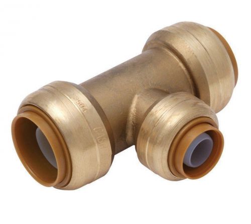 2 SharkBite 1&#034; x 1&#034; x  3/4&#034; Tee Quick Connect Brass Push Fitting Coupling