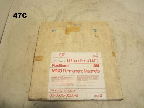 Partial plastiform 0337-a-09 .060&#034; x .5&#034; x 100&#039; mgo permanent magnet tape roll for sale