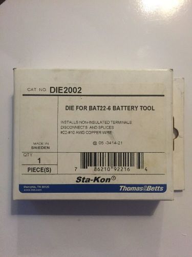 T&amp;b die2002 batt crimping tool die for sale