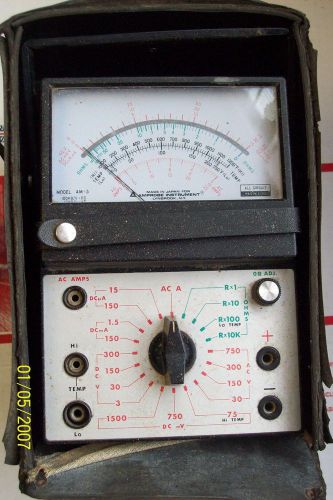 *VINTAGE* AMPROBE INSTRUMENT MULTIMETER with CASE MODEL AM-3