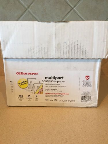 Office Depot Multipart Continuous Paper 4 Part (9 1/2 in x 11 in ) 750 Sheets