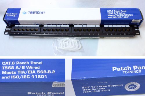 Trendnet TC-P24C6 24-Port Cat6 Unshielded Patch Panel *NEW* *FREE SHIPPING*