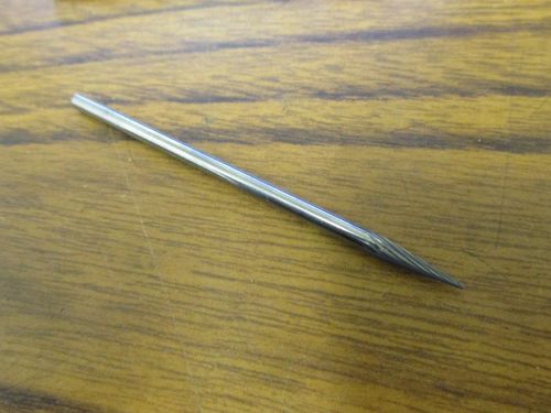 (sm 42 l3) single cut, pointed cone carbide bur , 1/8 x 1/8 x 7/16 x 3 for sale