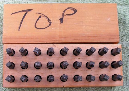 Young Bros Machine made 1/8&#034; STEEL LETTER STAMPS Punch Set ~ 27 Stamps IOWA USA