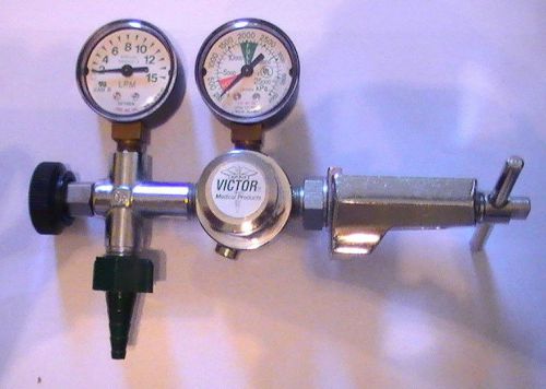 Victor model hmg-15sy dual-gauge adjustable oxygen gas regulator for sale