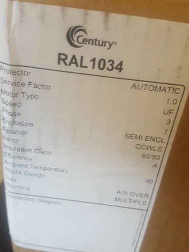 RAL1034  1/3 HP, 1625 RPM NEW AO SMITH ELECTRIC MOTOR