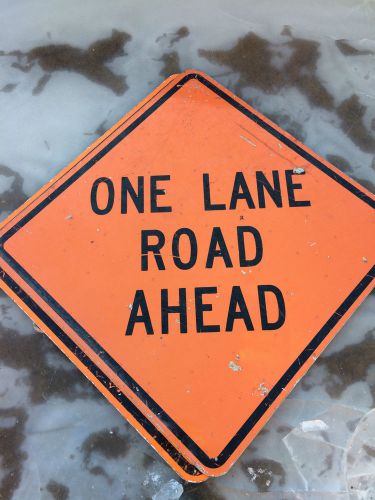 One Lane Road Ahead,Road work sign, DOT mancave man cave