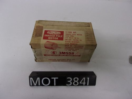 New dayton .010 hp 3m558 single phase shaded pole motor (mot3841) for sale