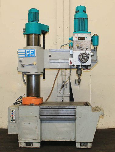 2.6&#039; Arm 10&#034; Col Dia South Bend GF 50-800 RADIAL DRILL, Pwr Elevating Arm,Pwr Dn