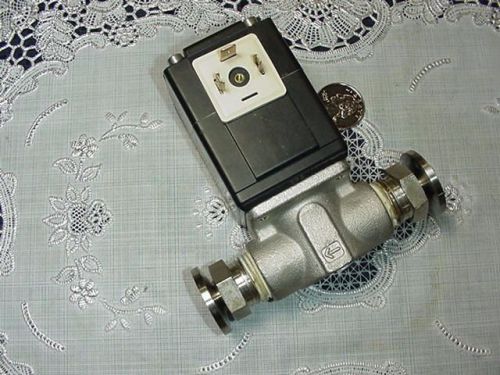 Burkert 2875 A 8,0 FKM Solenoid Valve  NPT 1/2&#034;, S/S 24 VDC, PNVAK-2bar Used