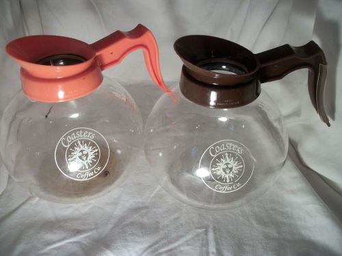 SET OF 2 SCHOTT  REGULAR AND DECAF Decanters Pots Carafes for Coffee Maker