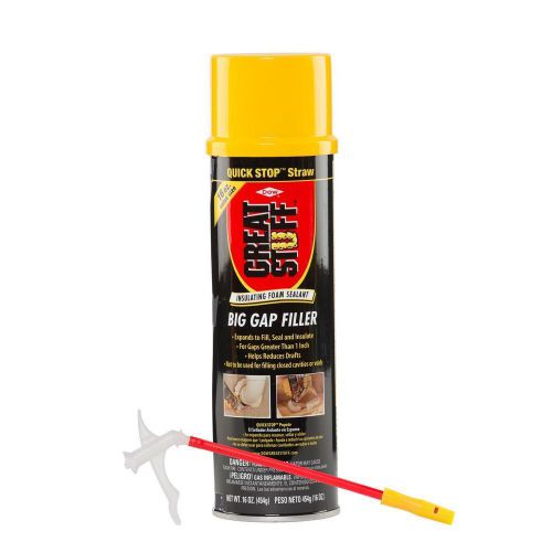 Great stuff 16 oz. big gap filler insulating foam sealant quick stop straw for sale