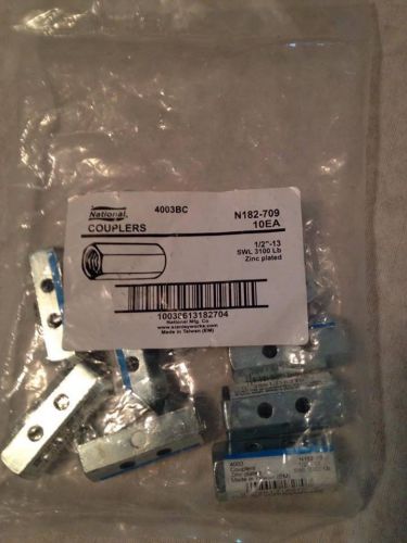 National Mfg. 1/2-13 Stl Coupler Nut N182709 10 lot