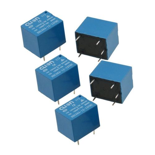 uxcell 5 Pcs DC 12V Coil SPDT 5 Pin Mini Power Relays PCB Type HHC66A-1Z-12VDC