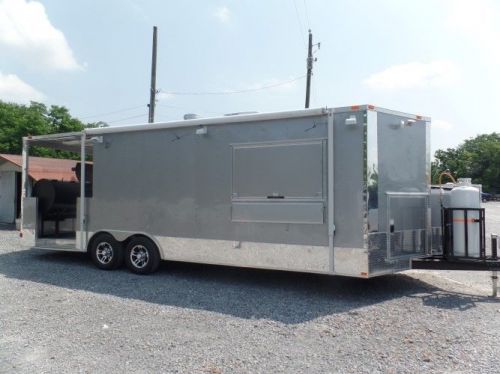 Concession trailer 8.5&#039; x 24&#039; silver frost bbq event catering for sale