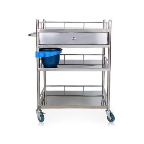 Professional Hospital Portable Three Layers Drawers Medical Dental Lab Cart GS01