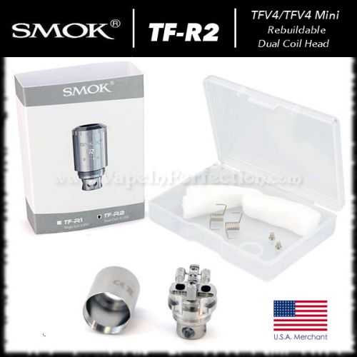 Smok tf-r2 rebuildable dual coil rta rba tf-v4 &amp; mini tank free fast ship! for sale