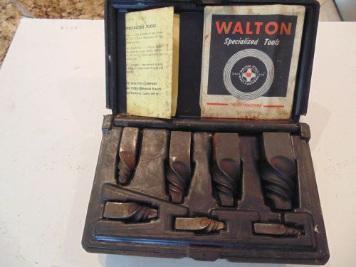 Walton &#034; reps&#034; pipe, stud, screw extractor set # 207 w/ case for sale