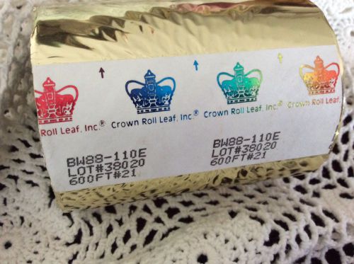 Crown Roll Leaf Inc Hot Stamp Gold Foil, 3 1/2&#034; x 600&#039; Roll, BW88-110E, #21