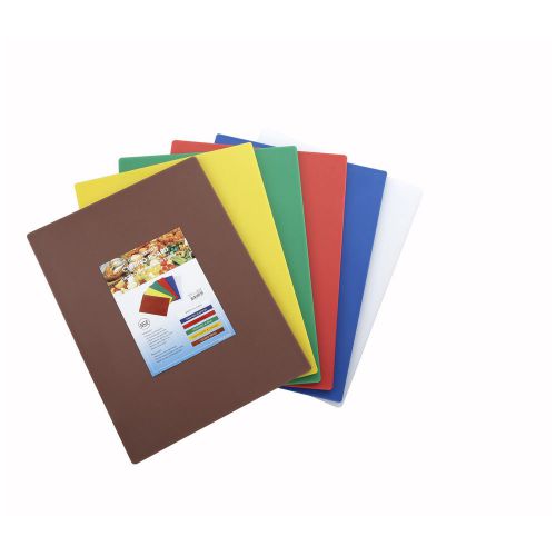 Winco CBST-1824, 18x24x0.5-Inch Six-Color Cutting Board Set, NSF