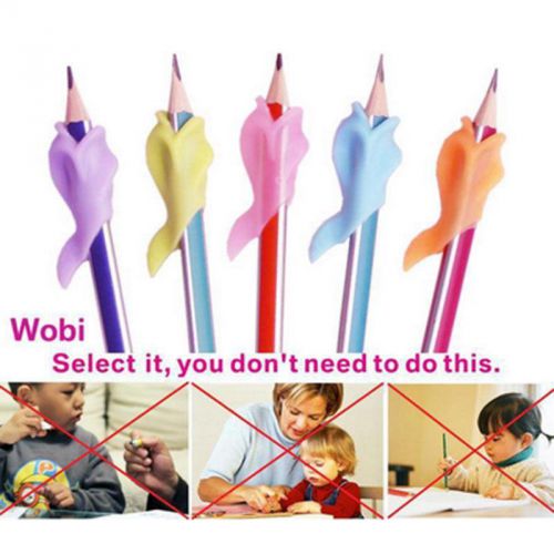 Dolphin Wobi Kids Pencil Holder Student Writing Pen Posture Correction 5pcs - DD