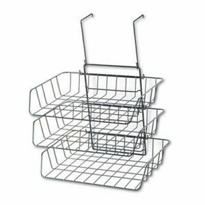 Fellowes Wire Partition Three-Tray Organizer, 13 1/2 x 11 7/8, Black (FEL75310)