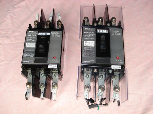 (2) fuji electric bu-eca-3030 30amp/ bu-eca-3040 40amp 240vac 3 pole for sale