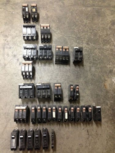 Assorted cutler hammer and general electric breakers for sale