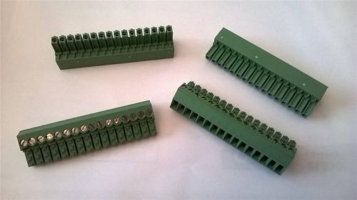 AA50   Lot of  50 pcs 1-284506-6 Terminal Block Plug 16 Pos R/A 14-30 AWG 3.50mm