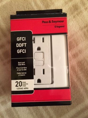 GENUINE Pass &amp; Seymour White GFCI Receptacle 2095-WCC10, 20A 125VAC 60Hz