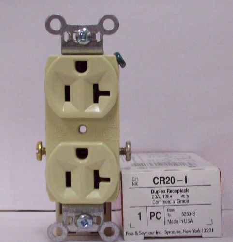 3 PASS SEYMOUR 20A DUPLEX RECEPTACLES. CR20-I