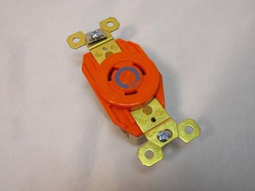 NEW NIB Hubbell IG2320 AC Receptacle NEMA L6-20 Female Orange Isolated Ground