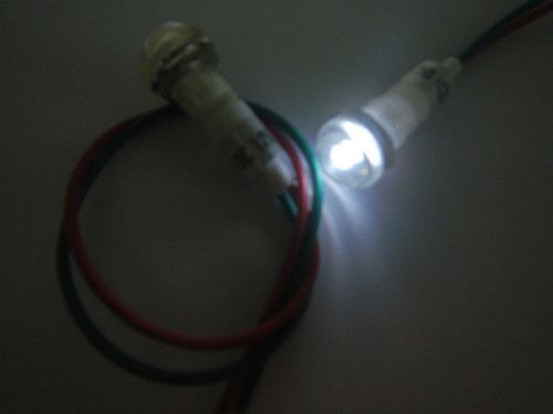 10Pcs White Led AMP Power Indicator Pilot Light 12V,W10