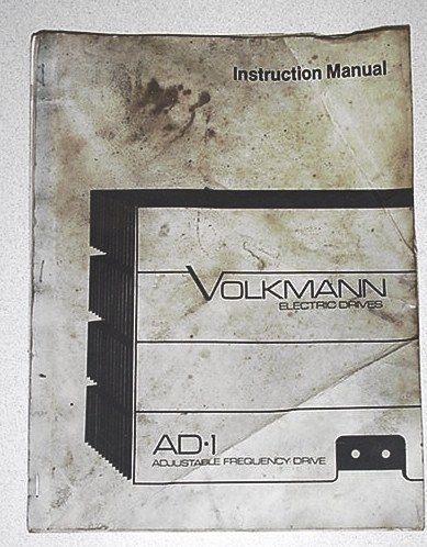 Volkmann Manual AD-1 Adjustable Frequency AD1 Drive